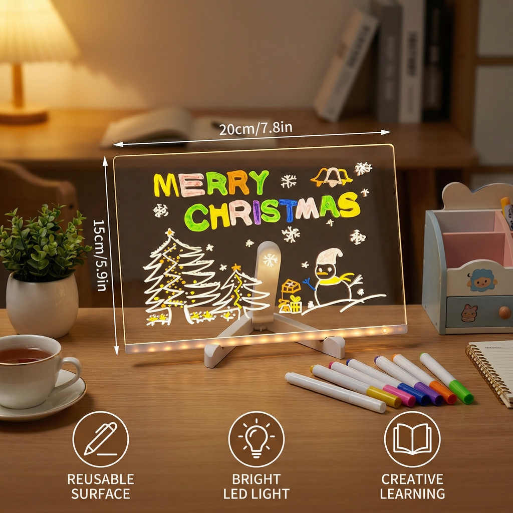 LED Writing Drawing Board for Kids
